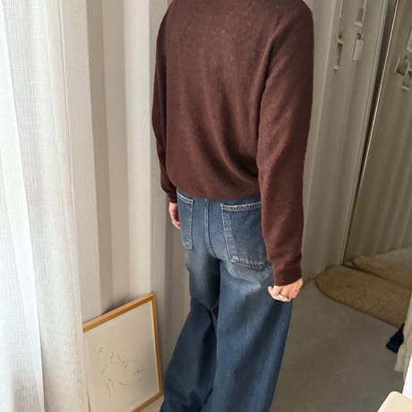 button high neck knit