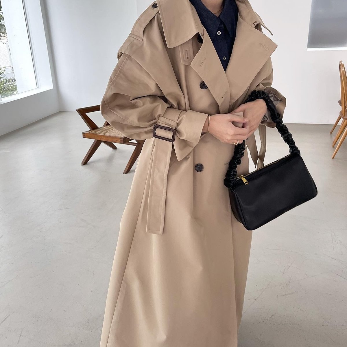 ジャケット・アウター HYEON 2way trench coat / beige original] 2way trench coat (2color) | FLÉN