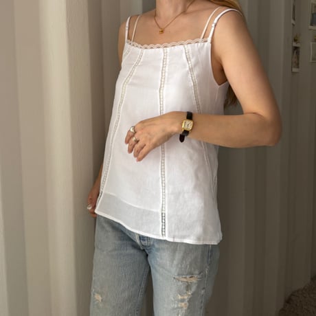 linen lace camisole(3color)