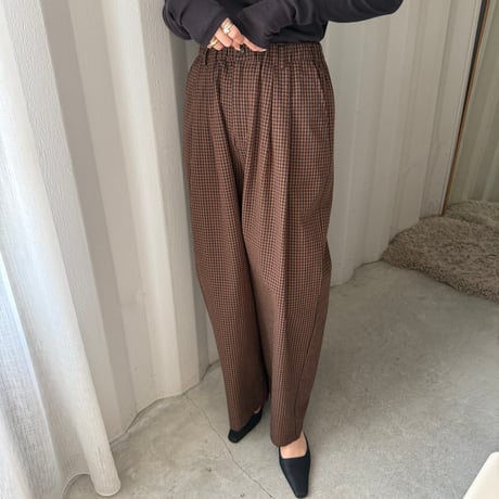 check wide pants