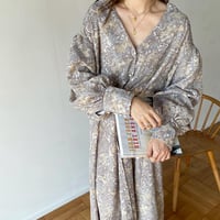 original] no collar shaggy middle coat (4color