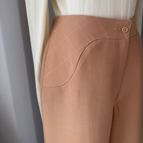 [dead stock] quilting wide pants