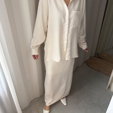 silky long skirt (2color)