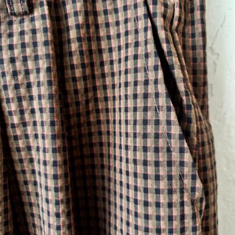 check wide pants