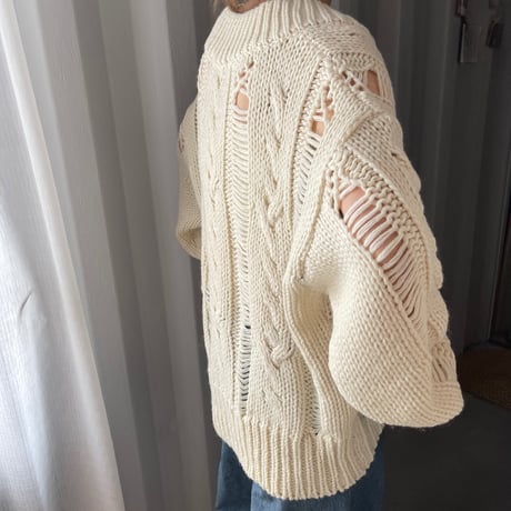 doubletwist v neck knit (3color)