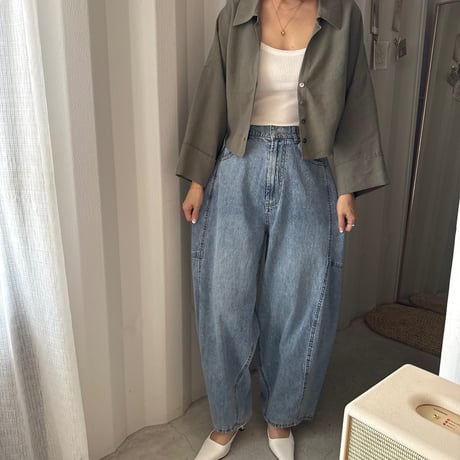 curve denim  pants (2color)
