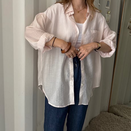 sheer over shirt (2color)