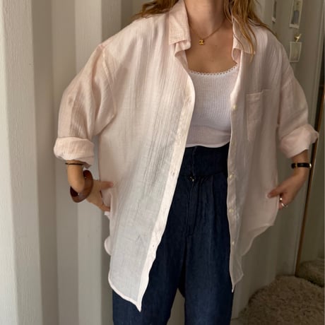 sheer over shirt (2color)