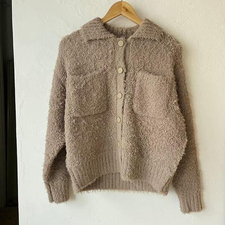 fancy yarn Knit cardigan（2color）