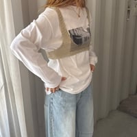 metal knit bustier
