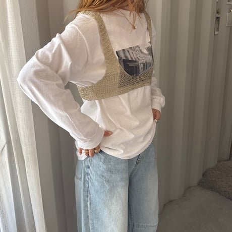 metal knit bustier
