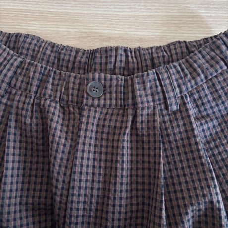 check wide pants
