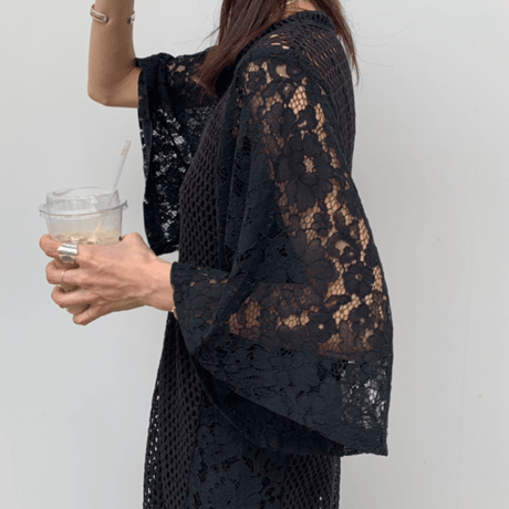 [original] crochet lace gilet (2color)