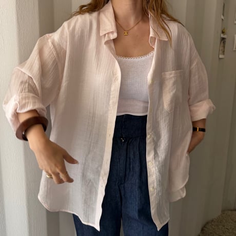 sheer over shirt (2color)