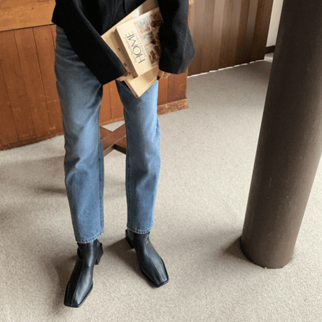 square heal short boots(3color)