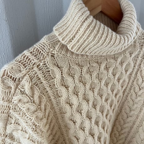 turtleneck cable knit tops