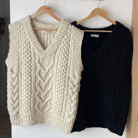 [original］handmade knit vest (2color)