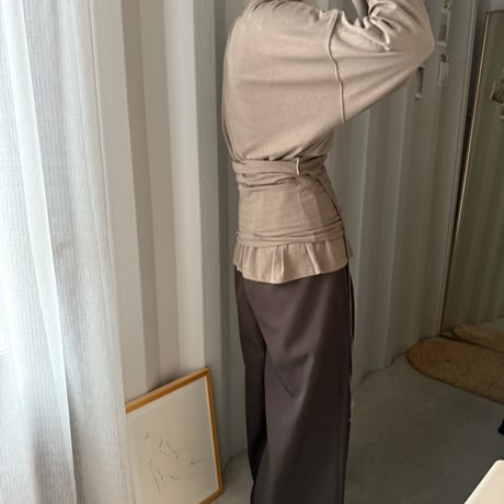 rib folder neck tops
