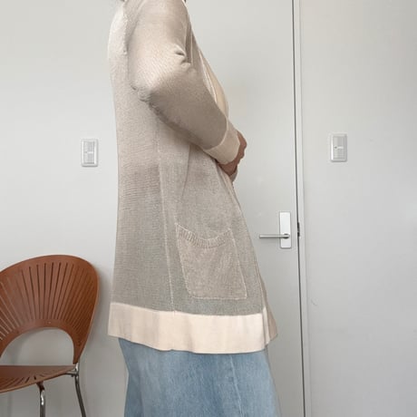 [HERMES] sheer knit cardigan