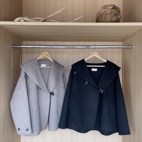 [original] big shoulder short duffle coat (2color)[FL2254]