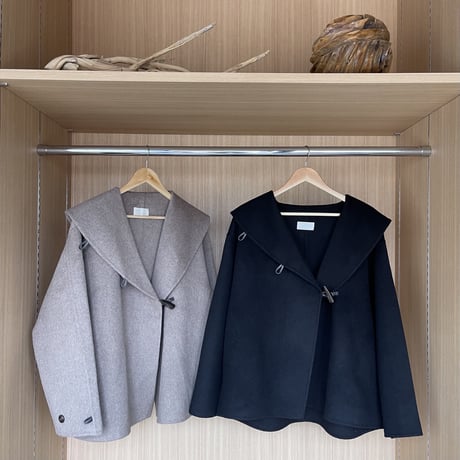[original] big shoulder short duffle coat (2color)[FL2254]