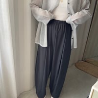 stretch chiffon volume pants (2color)