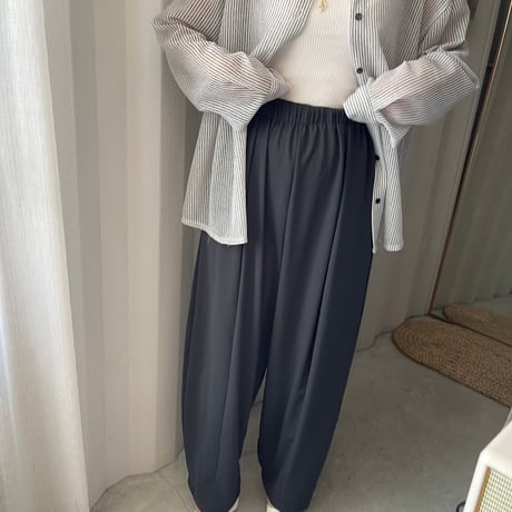 stretch chiffon volume pants (2color)