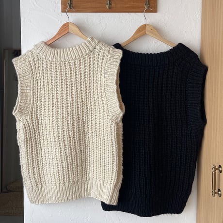 [original］handmade knit vest (2color)