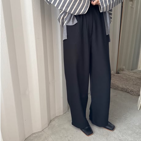 one button slacks pants (2color)