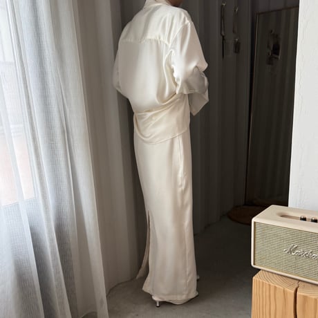 silky long skirt (2color)