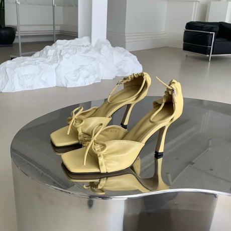 ribbon heal shoes (3color)
