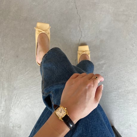 squaretoe slipper shoes (3color)