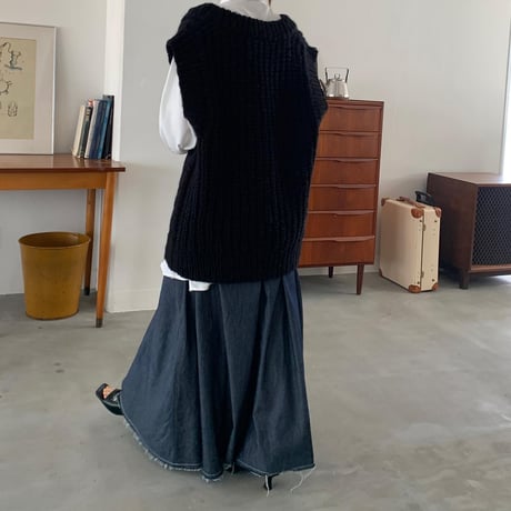 [original］handmade knit vest (2color)