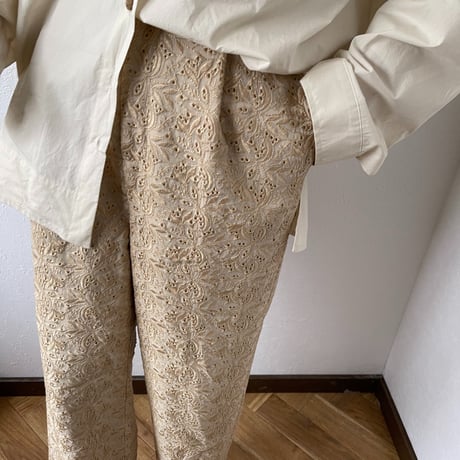 [original]embroidery pants (2color)