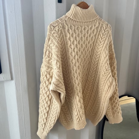 turtleneck cable knit tops