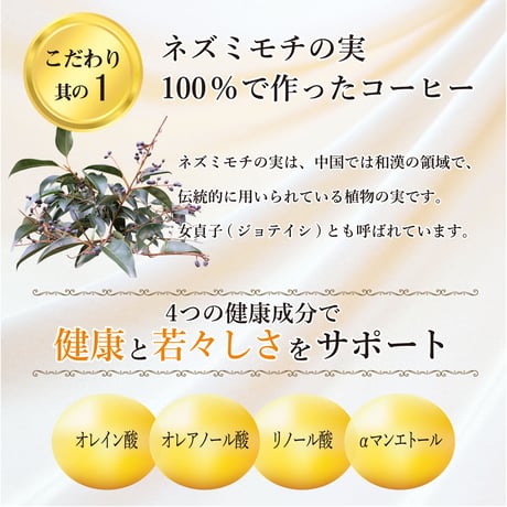 女貞子コーヒー毎月購入（別称は玉椿コーヒー）（じょていしコーヒー、ネズミモチの果実）