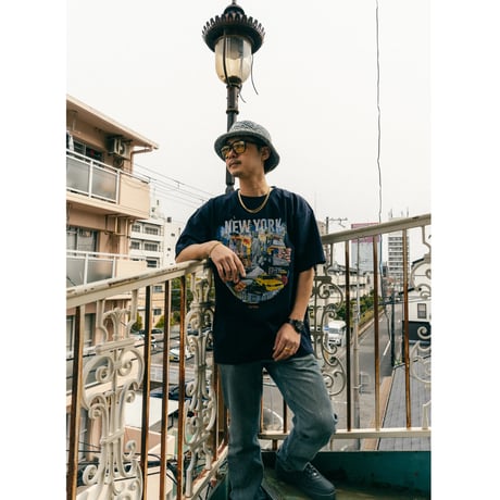 ROYAL MAJESTY -【GOTHAM CITY NEW YORK T-SHIRTS -NAVY】
