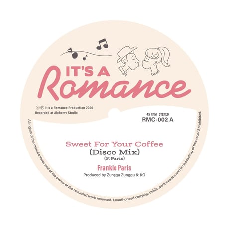 FRANKIE PARIS - 【SWEET FOR YOUR COFFEE 12inch レコード】