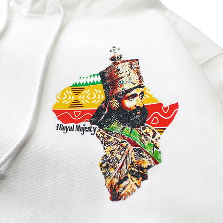 ROYAL MAJESTY -【HAILE SELASSIE IS THE CHAPEL HOODIE - WHITE】