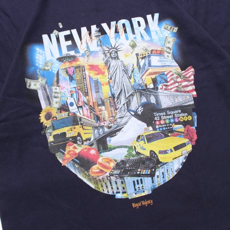 ROYAL MAJESTY -【GOTHAM CITY NEW YORK T-SHIRTS -NAVY】
