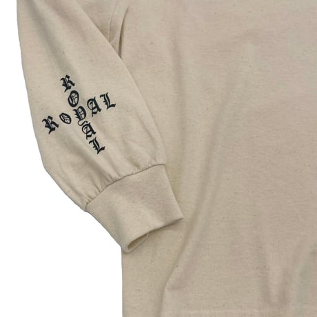 ROYAL MAJESTY -【CROSS ON SLEEVE RIB  / LONG SLEEVE T SHIRTS - SAND】
