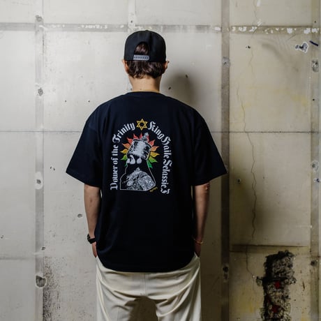 ROYAL MAJESTY -【SELASSIE I with SUN T-SHIRTS -BLACK】
