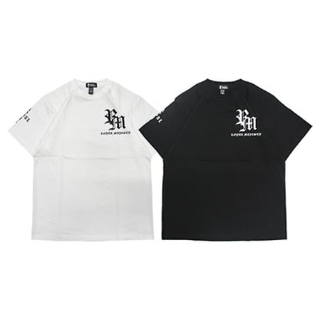 ROYAL MAJESTY -【OLD ENGLISH CROSS ON SLEEVE T-SHIRTS -  BLACK】