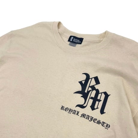 ROYAL MAJESTY -【CROSS ON SLEEVE RIB  / LONG SLEEVE T SHIRTS - SAND】