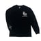 ROYAL MAJESTY -【CROSS ON SLEEVE RIB  / LONG SLEEVE T SHIRTS -  BLACK】