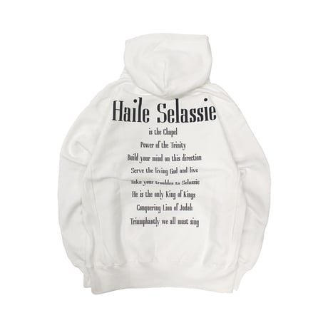 ROYAL MAJESTY -【HAILE SELASSIE IS THE CHAPEL HOODIE - WHITE】