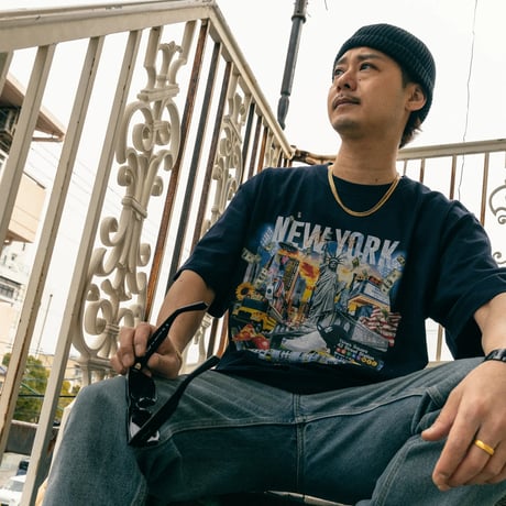 ROYAL MAJESTY -【GOTHAM CITY NEW YORK T-SHIRTS -NAVY】