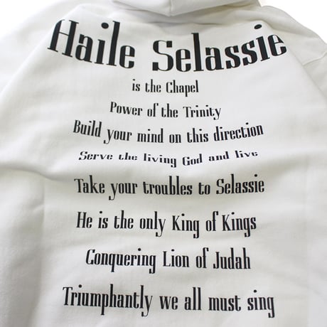 ROYAL MAJESTY -【HAILE SELASSIE IS THE CHAPEL HOODIE - WHITE】