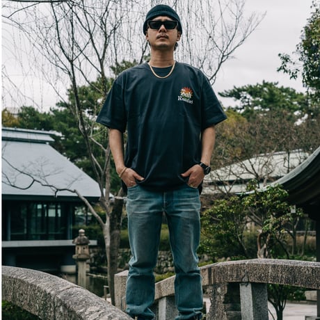 ROYAL MAJESTY -【SELASSIE I with SUN T-SHIRTS -CHARCOAL BLACK】