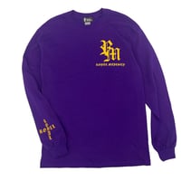 ROYAL MAJESTY -【CROSS ON SLEEVE RIB  / LONG SLEEVE T SHIRTS -  BLACK】
